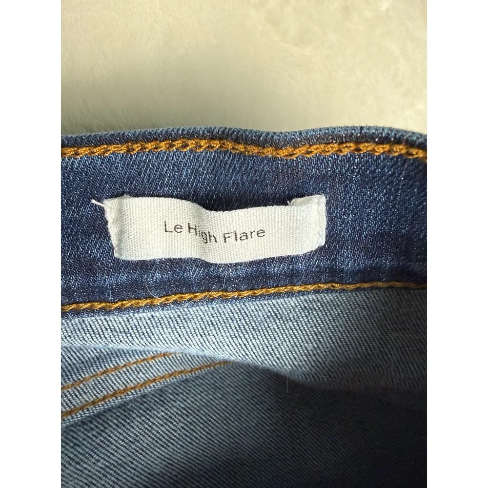 FRAME Le High Flare Jeans Dark Wash Denim High Rise Size 30